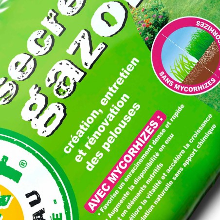 Terreau Gazon, utilisable en agriculture biologique, Secret Vert.