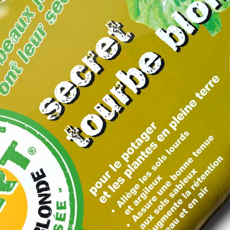 Tourbe Blonde, utilisable en agriculture biologique, Secret Vert.
