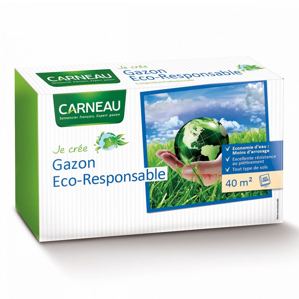 Gazon à semer Éco-Responsable, 1kg, Carneau.