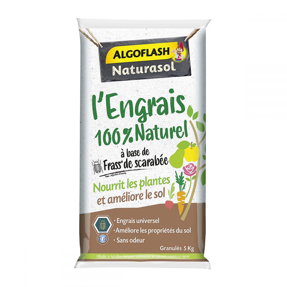 Engrais 100 % Naturel Complet 5 kg Algo Flash.