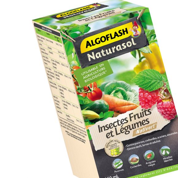 Insecticide Fruits Et Légumes 250 mL Algoflash Naturasol.