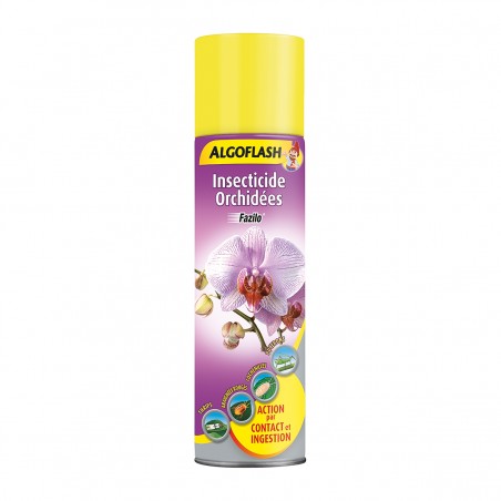 Insecticide aérosol 200 mL Fazilo Spécial Orchidées Algoflash.
