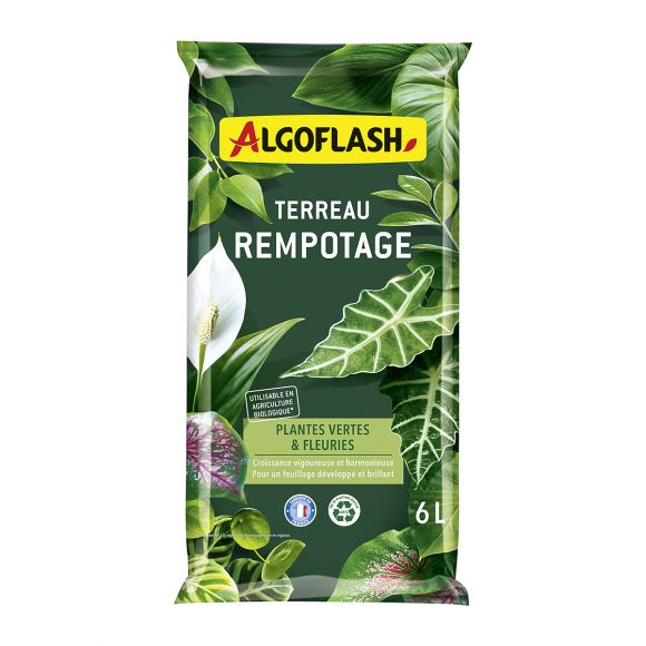Terreau Rempotage Algoflash, 6 L.